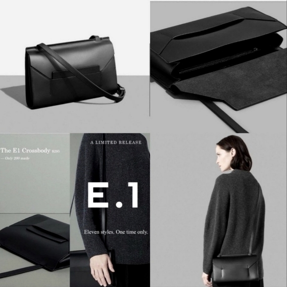 RARE Limited Release E.1 Black Leather Crossbody - Picture 7 of 10